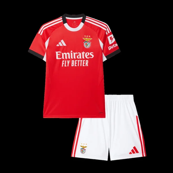 kid-s-benfica-home-soccer-kit-jersey-shorts-2025-26-fan-version-01 Kid’s Benfica Home Soccer Kit – Jersey + Shorts 2025/26 – Fan Version – front view