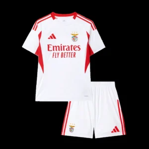 Kid’s Benfica Third Away Soccer Kit – Jersey + Shorts 2025/26 – Fan Version – front view