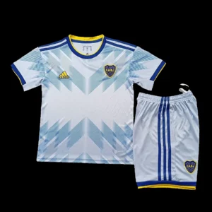 Kid’s Boca Juniors Third Away Soccer Kit – Jersey + Shorts 2023/24 – Fan Version – front view