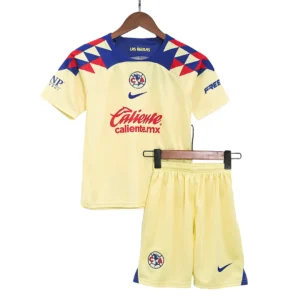 Kid’s Club America Home Soccer Kit – Jersey + Shorts 2023/24 – Fan Version – front view