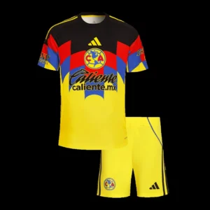Kid’s Club America Home Soccer Kit – Jersey + Shorts 2025/26 – Fan Version – front view