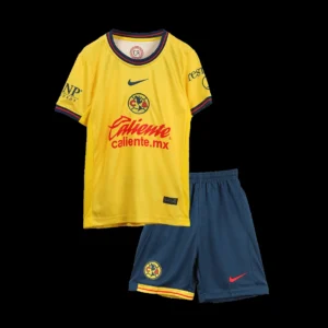 Kid’s Club America Home Soccer Kit – Jersey + Shorts – Fan Version – front view