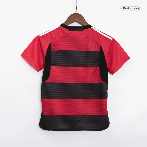 Kid’s CR Flamengo Home Soccer Kit – Jersey + Shorts 2023/24 – Fan Version – jersey details