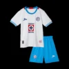 Kid’s Cruz Azul Away Soccer Kit – Jersey + Shorts – Fan Version – front view