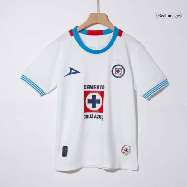 Kid’s Cruz Azul Away Soccer Kit – Jersey + Shorts – Fan Version – back view