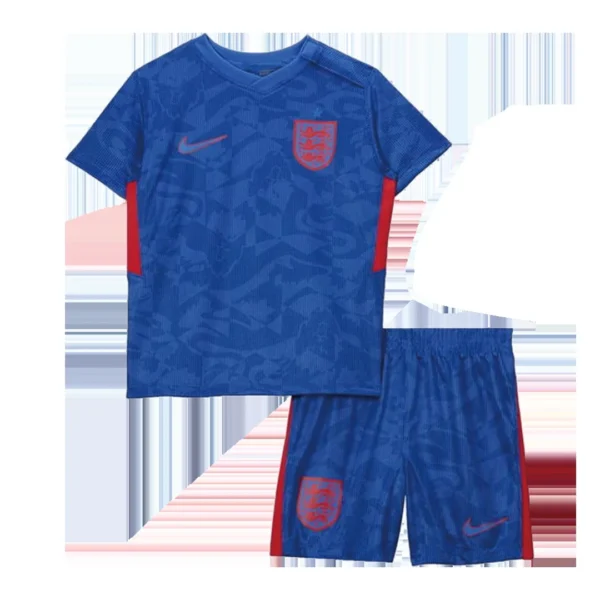 Kid’s England Away Soccer Kit – Jersey + Shorts 2020 – Fan Version – front view