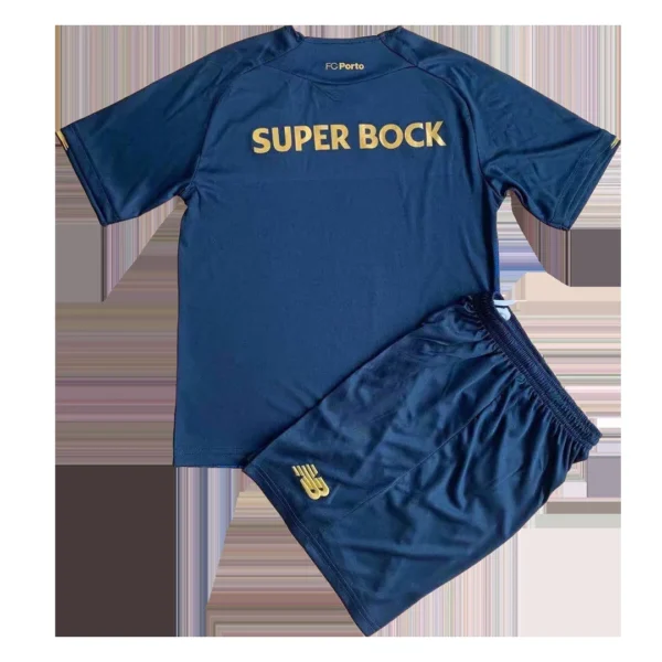 Kid’s FC Porto Away Soccer Kit – Jersey + Shorts 2021/22 – Fan Version – back view