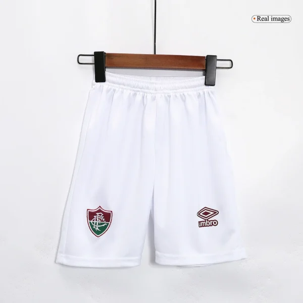 Kid’s Fluminense FC Home Soccer Kit – Jersey + Shorts 2023/24 – Fan Version – badge and fabric details