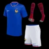 Kid’s France Home Soccer Jersey Kit(Jersey+Shorts+Socks) Euro – Fan Version – front view