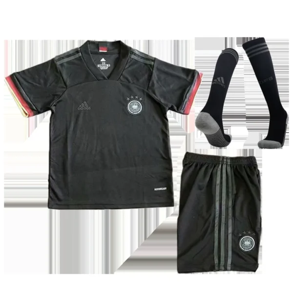 Kid’s Germany Away Soccer Jersey Kit(Jersey+Shorts+Socks) 2020 – Fan Version – front view