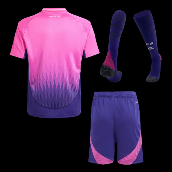 Kid’s Germany Away Soccer Jersey Kit(Jersey+Shorts+Socks) Euro – Fan Version – back view