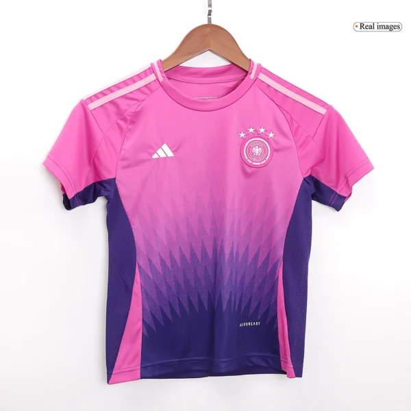 Kid’s Germany Away Soccer Kit – Jersey + Shorts Euro – Fan Version – badge and fabric details