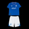 Kid’s Glasgow Rangers Home Soccer Kit – Jersey + Shorts 2023/24 – Fan Version – front view