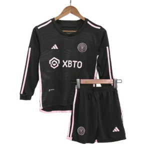 kid-s-inter-miami-cf-away-long-sleeve-soccer-kit-jersey-shorts-2023-24-fan-version-409566-01 Kid’s Inter Miami CF Away Long Sleeve Soccer Kit β Jersey + Shorts 2023/24 β Fan Version β front view