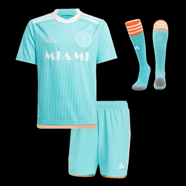 Kid’s Inter Miami CF Third Away Soccer Jersey Kit(Jersey+Shorts+Socks) – Fan Version – front view