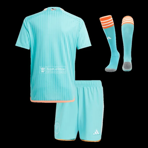 Kid’s Inter Miami CF Third Away Soccer Jersey Kit(Jersey+Shorts+Socks) – Fan Version – back view