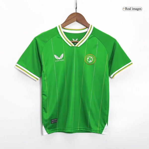 Kid’s Ireland Home Soccer Kit – Jersey + Shorts 2023 – Fan Version – back view
