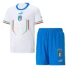 Kid’s Italy Away Soccer Kit – Jersey + Shorts 2022 – Fan Version – front view