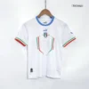Kid’s Italy Away Soccer Kit – Jersey + Shorts 2022 – Fan Version – badge and fabric details
