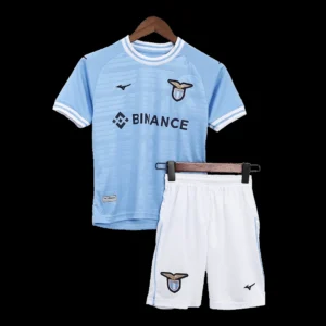 Kid’s Lazio Home Soccer Kit – Jersey + Shorts 2022/23 – Fan Version – front view