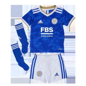 Kid’s Leicester City Home Soccer Jersey Kit(Jersey+Shorts+Socks) 2021/22 – Fan Version – front view
