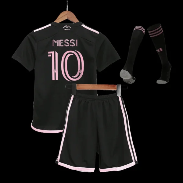 kid-s-lionel-messi-10-inter-miami-cf-away-soccer-jersey-kit-jersey-shorts-socks-2023-24-fan-version-342805-01 Kid’s Lionel Messi #10 Inter Miami CF Away Soccer Jersey Kit(Jersey+Shorts+Socks) 2023/24 β Fan Version β front view