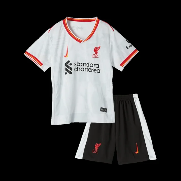 Kid’s Liverpool Third Away Soccer Kit – Jersey + Shorts – Fan Version – jersey details