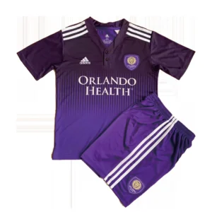 Kid’s Los Angeles FC Home Soccer Kit – Jersey + Shorts 2021 – Fan Version – front view