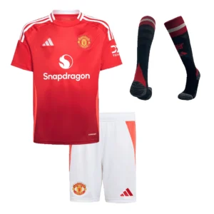 kid-s-manchester-united-home-soccer-jersey-kit-jersey-shorts-socks-fan-version-650123-01 Kid’s Manchester United Home Soccer Jersey Kit(Jersey+Shorts+Socks) โ Fan Version โ front view