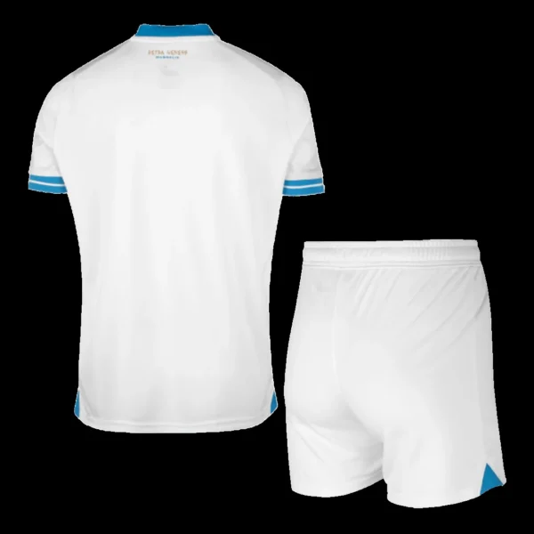 Kid’s Marseille Home Soccer Kit – Jersey + Shorts 2023/24 – Fan Version – back view