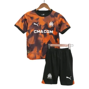 Kid’s Marseille Third Away Soccer Kit – Jersey + Shorts 2023/24 – Fan Version – front view