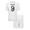 Kid’s MBAPPÉ #9 Real Madrid Home Soccer Kit – Jersey + Shorts – Fan Version – back view