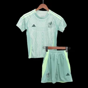 Kid’s Mexico Away Soccer Kit – Jersey + Shorts Copa America – Fan Version – front view