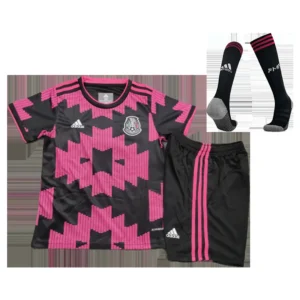 Kid’s Mexico Home Soccer Jersey Kit(Jersey+Shorts+Socks) 2020/21 – Fan Version – front view