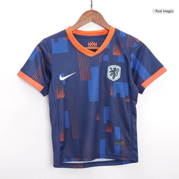 Kid’s Netherlands Away Soccer Jersey Kit(Jersey+Shorts+Socks) Euro – Fan Version – badge and fabric details