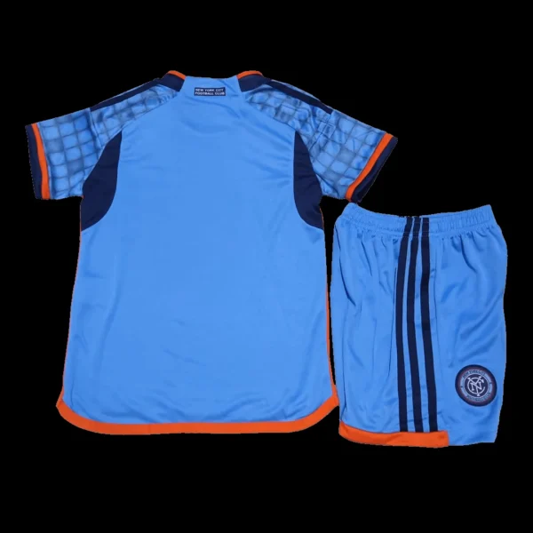 Kid’s New York City Home Soccer Kit – Jersey + Shorts 2023 – Fan Version – back view