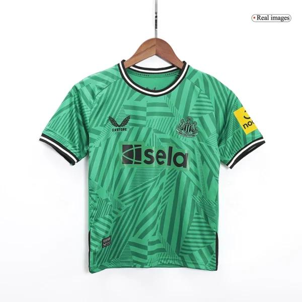 Kid’s Newcastle United Away Soccer Kit – Jersey + Shorts 2023/24 – Fan Version – back view