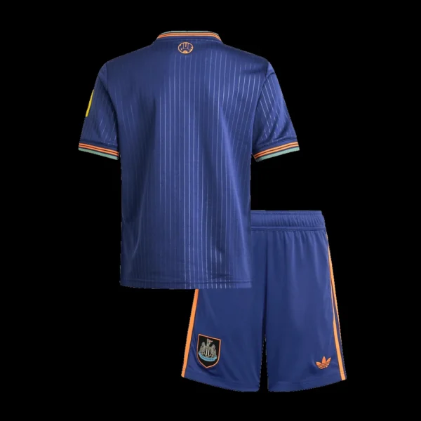 Kid’s Newcastle United Third Away Soccer Kit – Jersey + Shorts 2025/26 – Fan Version – back view