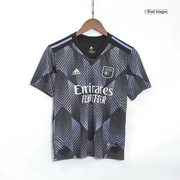 Kid’s Olympique Lyonnais Third Away Soccer Kit – Jersey + Shorts 2022/23 – Fan Version – back view