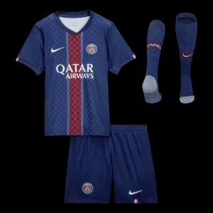 kid-s-psg-home-soccer-jersey-kit-jersey-shorts-socks-2025-26-fan-version-01 Kid’s PSG Home Soccer Jersey Kit(Jersey+Shorts+Socks) 2025/26 β Fan Version β front view