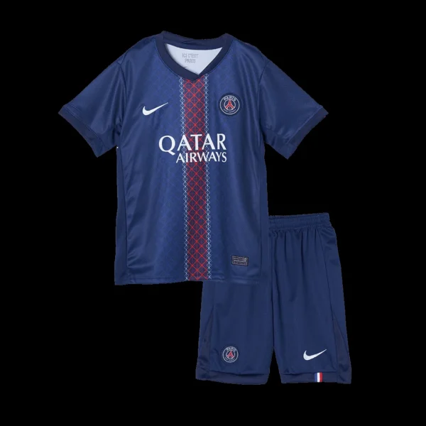 Kid’s PSG Home Soccer Kit – Jersey + Shorts 2025/26 – Fan Version – jersey details