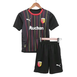 Kid’s RC Lens Away Soccer Kit – Jersey + Shorts 2023/24 – Fan Version – front view