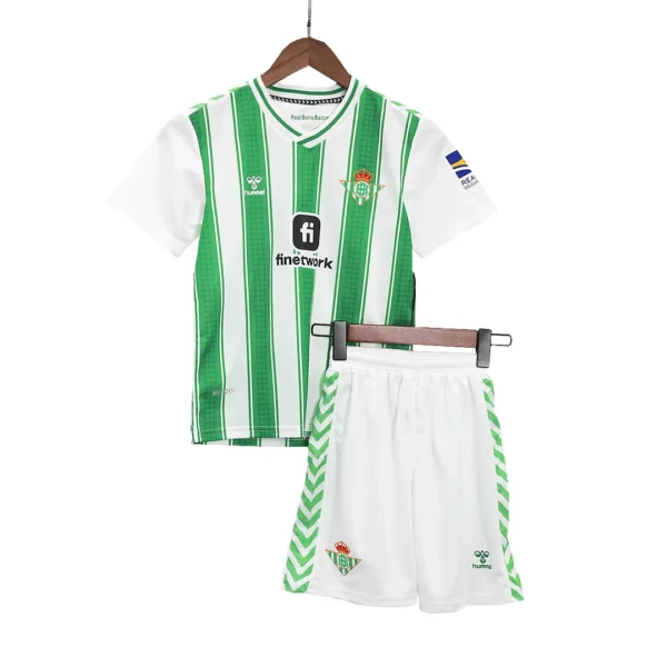 kid-s-real-betis-home-soccer-kit-jersey-shorts-2023-24-fan-version-393030-01 Kid’s Real Betis Home Soccer Kit β Jersey + Shorts 2023/24 β Fan Version β front view
