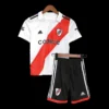 Kid’s River Plate Home Soccer Kit – Jersey + Shorts 2022/23 – Fan Version – front view