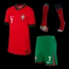 kid-s-ronaldo-7-portugal-home-soccer-jersey-kit-jersey-shorts-socks-euro-fan-version-01 Kid’s RONALDO #7 Portugal Home Soccer Jersey Kit(Jersey+Shorts+Socks) Euro β Fan Version β front view
