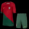 Kid’s RONALDO #7 Portugal Home Soccer Kit – Jersey + Shorts 2022/23 – Fan Version – back view
