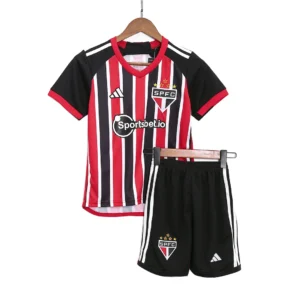 Kid’s Sao Paulo FC Away Soccer Kit – Jersey + Shorts 2023/24 – Fan Version – front view