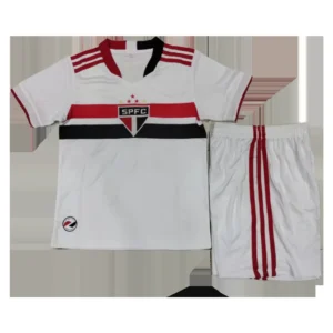 Kid’s Sao Paulo FC Home Soccer Kit – Jersey + Shorts 2021/22 – Fan Version – front view