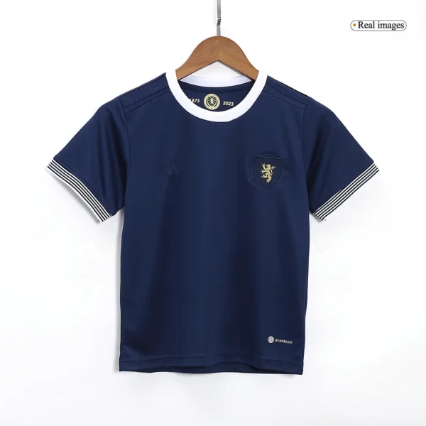 Kid’s Scotland 150th Anniversary Soccer Kit – Jersey + Shorts 2023 – Fan Version – back view