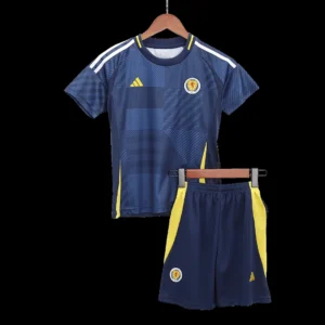 Kid’s Scotland Home Soccer Kit – Jersey + Shorts Euro – Fan Version – front view